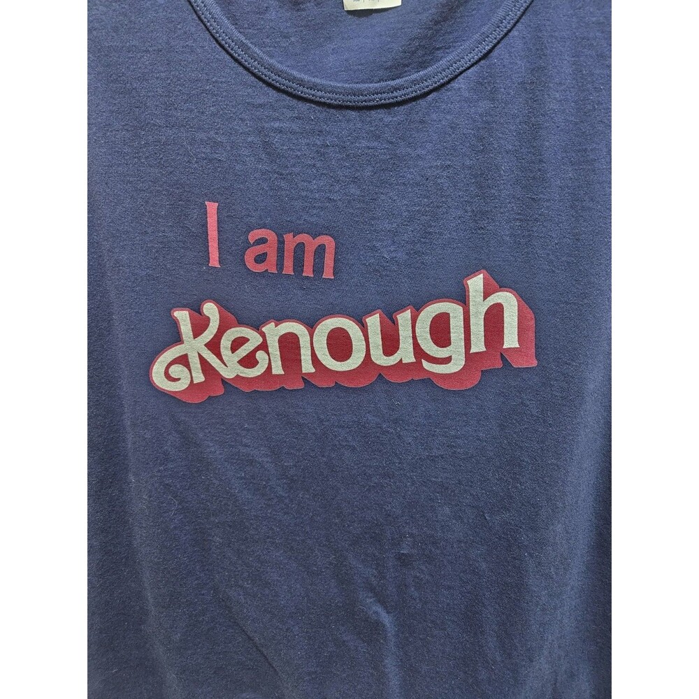 Port & Company Mens XL Blue Tank Top I Am Kenough Summer Lounge Laid-Back Funny - Picture 4 of 12
